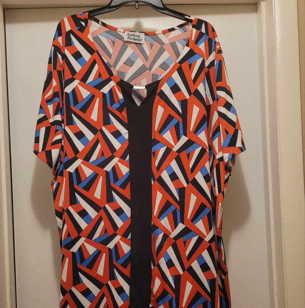 Blue and White Blouse